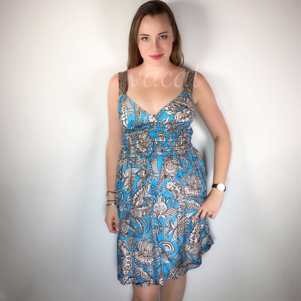 Trina Turk Blue Silk Sundress